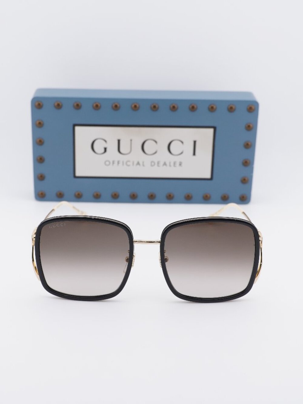 Gucci GG1016SK 004 Square Sunglasses - Black / Brown - Picture 7 of 13